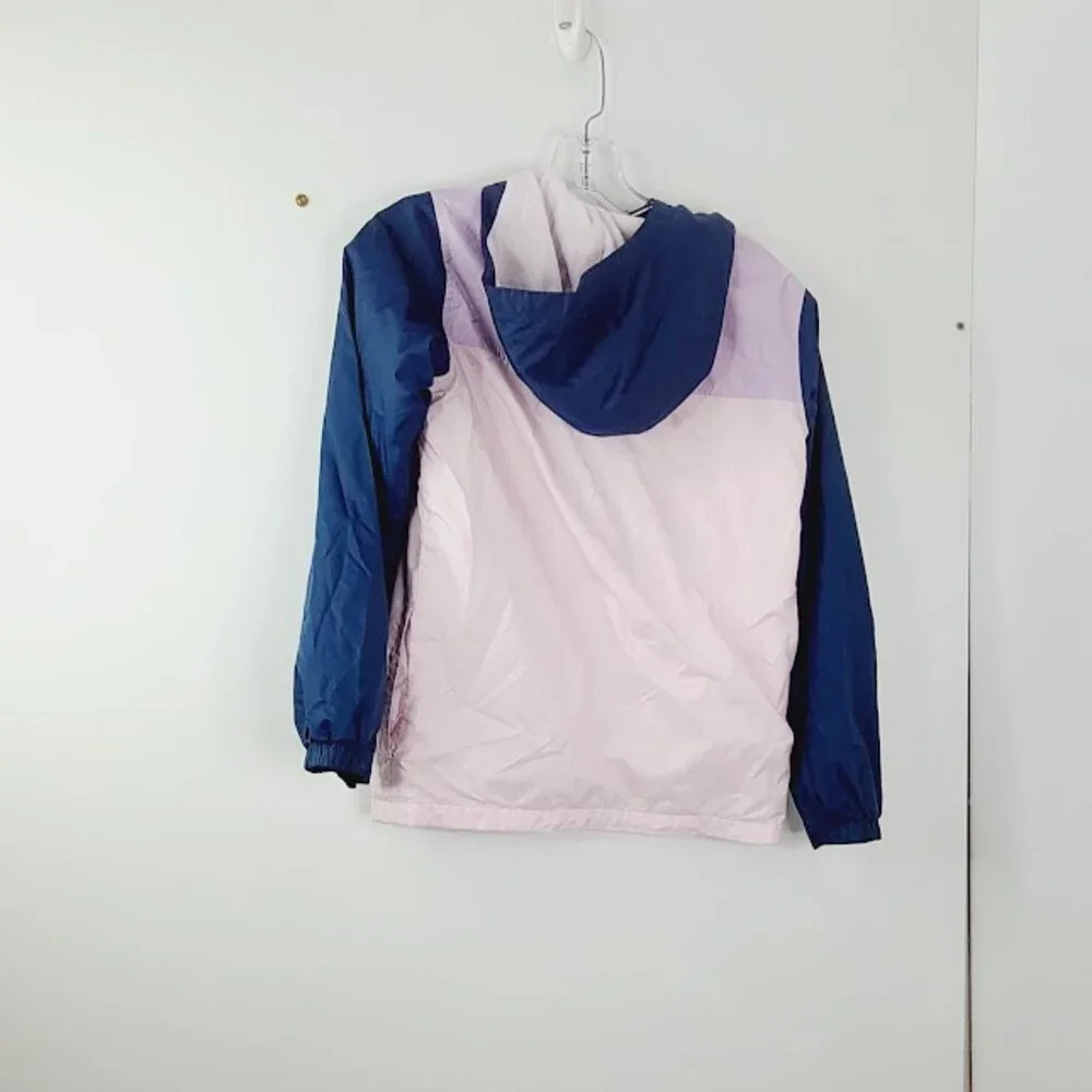 Columbia Girl's‎ Pink Blue Long Sleeve Hooded Winter Fleece Winter Jacket Size M